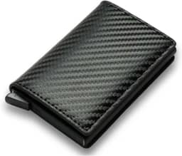 Carteira Porta Cartão Slim Antifurto Pop Up Em Couro Mágica Porta Cartão Rfid