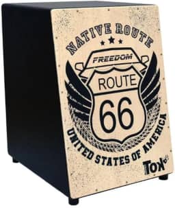 Cajon Acústico Estampado Route 66 Nobre Tok