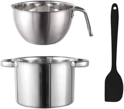 Conjunto de panela de caldeira dupla para derretimento de chocolate para cera de manteiga, queijo, caramelo (1250 ml)