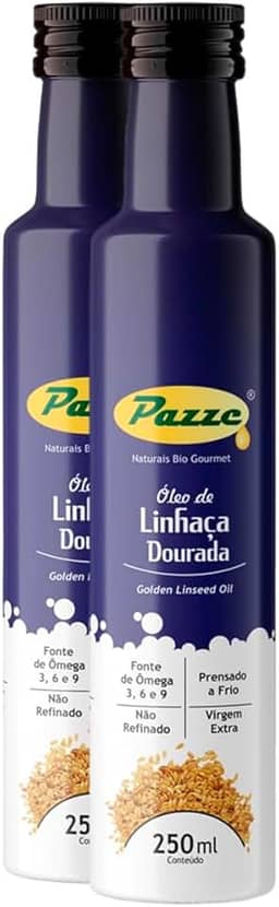 Kit 2 Óleo de Linhaça Dourada Extra Virgem Pazze 250ml