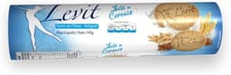 Biscoito Integral Leite E Cereais Levit 145G, Dallas Alimentos, Biscoito Doce Integral Com Cereais E Leite, Azul, 0% Gordura Trans E Ideal Para Dietas Com Mais Fibras, Alimentação Integral E Saborosa