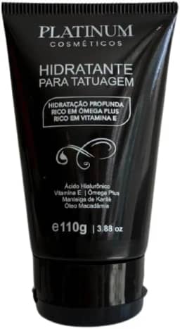 Creme Hidratante 110g Para Tatuagem E Cicatrizante Tattoo Loção S/Álcool Ácido Hialurônico Proteção Contra Ressecamento Sol Restaurador Vitaminas Minerais