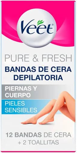 Folha Depilatória Pernas e Corpo Veet Pure & Fresh 12 unidades
