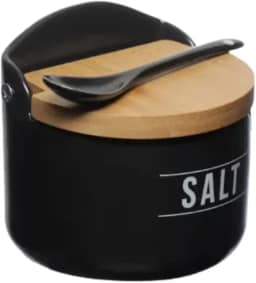 Haüskraft -Saleiro de porcelana Manhattan preto 290 ml