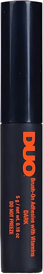 Cola para Cílios Postiços Duo 5g com Aplicador em Pincel – Tom Escuro, Fixação Forte e Longa Duração