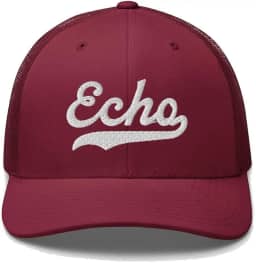 Echo Hat Boné Echo Trucker Boné de Beisebol Bordado Escrita Vintage Malha Esportiva Swoosh Presente Lembrança Headwear LA MN OU UT