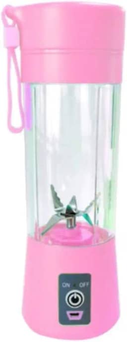 Mini Liquidificador Portátil Shake Usb 6 Laminas Recarregador Portátil Cor:Rosa
