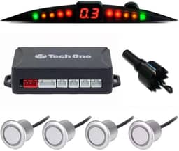 Sensor De Estacionamento Tech One Prime Prata 4 Pontos