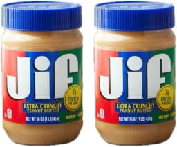 Manteiga de Amendoim Cremosa Extra Crunch Peanut JIF - Pasta de Amendoim Extra Crunch - 454g Jif Extra Crunchy Peanut Butter (Pack of 2)
