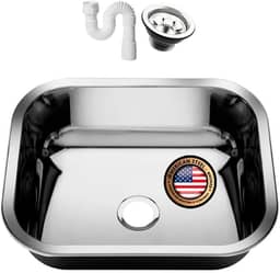 Cuba Aço Inox Cozinha American Steel N 0 40x34x14 Com Válvula e Sifão