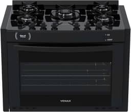 Fogao A Gas De Embutir Gaudi Prisma Vitreo Bl 5q Preto Gas Glp