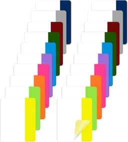 400 peças, abas adesivas de 5 cm para cadernos, marcadores de página reposicionáveis e graváveis, guias de página para livros, pastas de arquivos (10 cores)