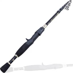 Sougayilang Fishing Rod, Carbon Fiber Spinning & Casting Rod, Telescopic Fishing Pole Designed for Bass, Trout, Salmon, Steelhead, for Fresh & Saltwater