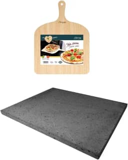 eppicotispai Pizza conjunto com pedra de Cozinhar E Pizza descasque, prata