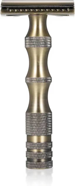 Aparelho de Barbear Manual Vintage para Homem - Design Lâmina Afiada Grip Confortável Metal Duradoura Versátil Prático Compacto Portátil Uso em Viagens e Casa