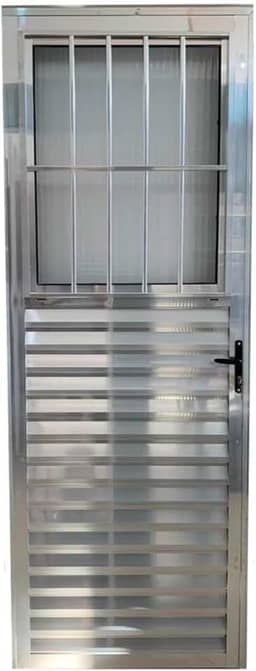 Porta social 2,10x80 lado ESQUERDO no alumínio brilhante