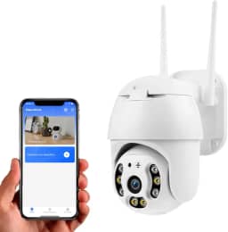 WIFI SMART CAMERA Câmera IP Externa Dome HD WiFi Resistente à Água Infravermelho com 2 Antenas