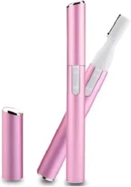 Mini Depilador Elétrico Rosa – Removedor de Pelos para Buço, Sobrancelha, Nariz, Virilha e Axila | Portátil, Recarregável e Silencioso