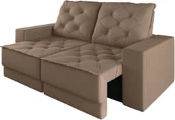 Sofá Retrátil e Reclinável 3 Lugares 1,80m Verona Suede Capuccino Mamflex