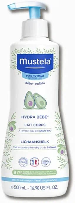 Mustela Hydra Bebê 300ml - Hidratante Infantil Corpo e Rosto - Feito com 97% de Ingredientes de Origem Natural e Hipoalergênico - Seguro Desde o Nascimento