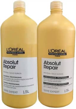 KIT LOREAL ABSOLUT REPAIR GOLD SHAMPOO 1500ML+CONDICIONADOR 1500ML