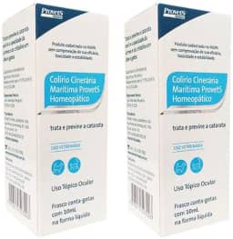 Yoeyang Colírio Provets Cinerária Marítima - Kit C/2 Unidades de 10 mL para Cães, Gatos e Cavalos