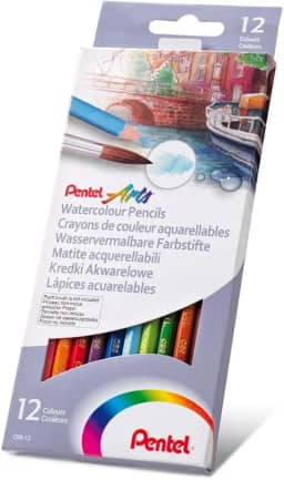 Pentel Conjunto de lápis de aquarela para artes - sortido (pacote com 12)