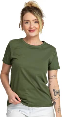 Camiseta Feminina de Algodão Premium Comfort, Universo Básico