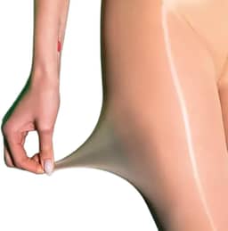 Meia Calça Alta Elástica Brilhante Anticelulite Transparente