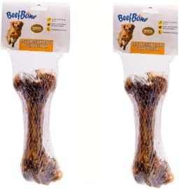 Beefbone Osso Natural Defumado para Cachorro, Suíno, 200g, 2 Unidades