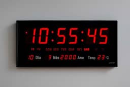 Relógio de Parede e Mesa Grande LED Digital Calendário Temperatura Data e Hora Ideal para Escritório, Sala, Loja e Academia - SHACK