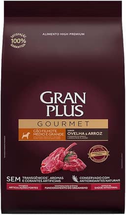 Ração Gran Plus Gourmet para Cães Filhotes Raças Médias e Grande Ovelha e Arroz – 15kg
