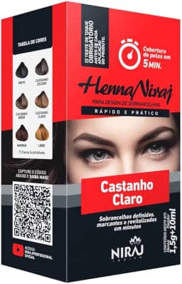 Niraj Henna Para Sobrancelhas Castanho Claro 1 5G