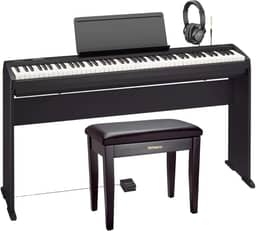 Kit Piano Digital Roland FRP-2 acr com Banco, Estante e Fone de Ouvido