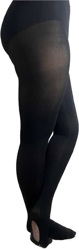 Meia Calça Conversível Feminina Preta Ballet Adulto Suplex Pé Reversível Conforto e Praticidade Alta Durabilidade Perfeita para Aulas de Ballet e Apresentações