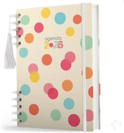 Agenda 2026 Coleção Happy Com Capa Dura Círculos Colors