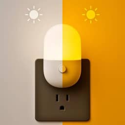 Abajur LED Mini Noturno Bivolt para Quarto Infantil: Luminária de Tomada em Acrílico - Luz Suave e Confortável para Bebês e Crianças - Kit com 02 Unidades