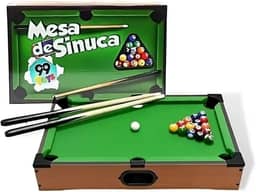 Jogo Mesa De Sinuca - 2 Tacos 15 Bolas Premium Brinquedo