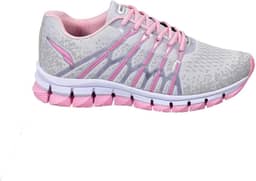 Tênis Esportivo Feminino, Preto e Rosa, Solado Flexível, Running e Caminhada mega oly