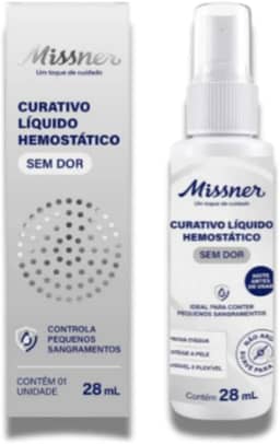 Curativo Spary Líquido Hemostático (sem dor) 28ml Missner