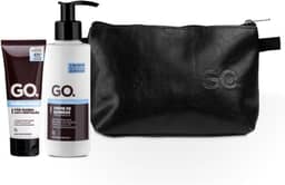 GO. Man Kit Necessaire Barbear Pele Sensíveis Clinical Creme E Pós-Barba Cicatrizante Anti Foliculite Pelo Encravado Irritação