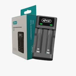 Carregador De Pilhas Aa/aaa C/led Type-c Knup 2 Canais