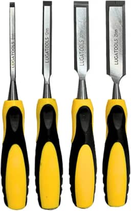 Jogo Formão 4 Peças Ideal Para Entalhar Madeira Lugatools