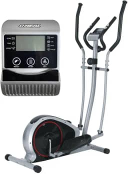 Aparelho Elíptico Magnético Silencioso Semi Profissional com Monitor LCD e Hand Grip – Uso Residencial – 5kg Flywheel – Até 100kg