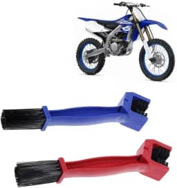 Escova de Limpeza para Corrente de Moto e Bicicleta, Dupla Face, Cerdas Resistentes, Cabo Ergonômico.
