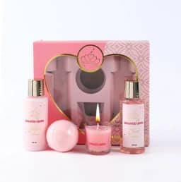 Kit presente de Natal presente SPA feminino para esposa, namorada,mãe com Vela+Sais de Banho+Gel de Banho+Banho de Bola