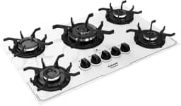 Cooktop 5 Bocas a Gás Itatiaia Itamaster com Tripla Chama Acendimento Superautomático Branco Bivolt