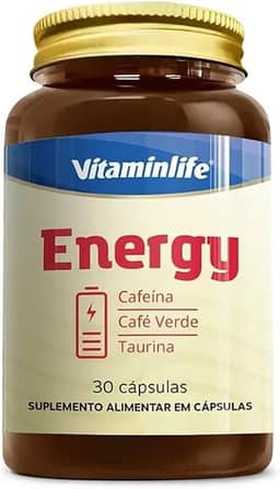 Vitaminlife Energy (200Mg Cafeína + Café Verde + Taurina) 30 Cáps