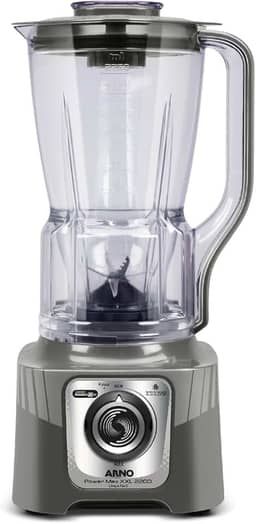 Liquidificador Arno Power Max 2200W XXL LN87, Cinza Esverdeado, com 6 Lâminas Powelix Pro, Copo de 2.25L, Tecnologia Autolock Anti Vazamento e Limpeza Fácil, 110V