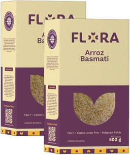 Kit 2X: Arroz Basmati Polido Flora 500g